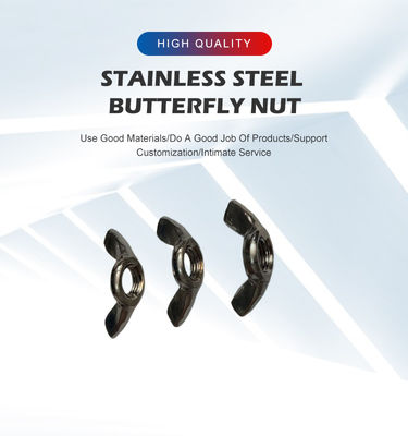 다른 측정 시스템 탄소 강철 진크 접착 Butterfly Nut Wing Nut