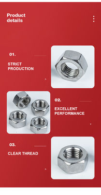 스테인리스 스틸 헥사곤 헤드 나트 M3 M4 M5 M6 M8 M10 M12 M16
