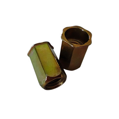 황색 진크 접착 탄소 강철 M4-M5-M6-M8-M10 자동차용 풀 헥스 오픈 리빗 견과류