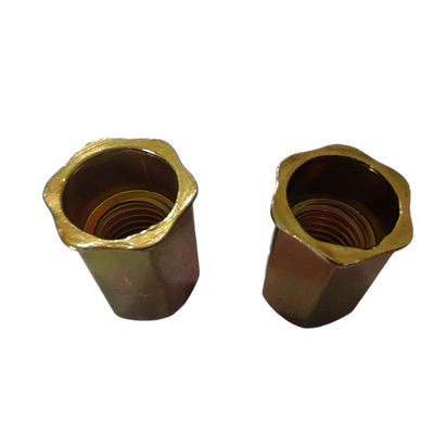 노란색 구강 접착 탄소 강철 소 머리 전체 헥스 스레드 집 가전용 리벳 견과류