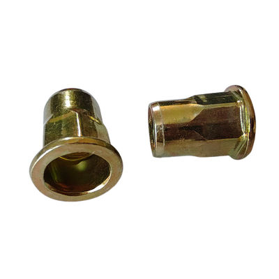 주황 흰색 평면 머리 반 헥스 스레드 리벳 견과류 가전용 노란색 주황 판