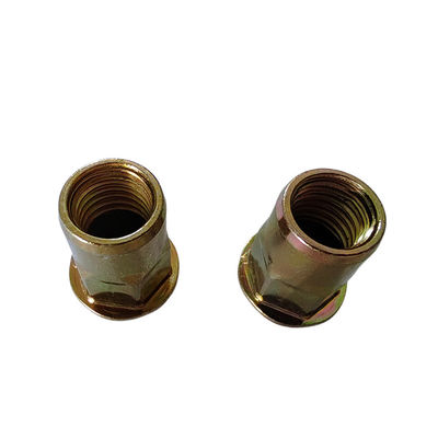 경제적인 노란색 구강 접착 반 헥스 개방 리벳 견과류 얇은 시트 탄소 강철