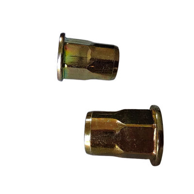 경제적인 노란색 구강 접착 반 헥스 개방 리벳 견과류 얇은 시트 탄소 강철