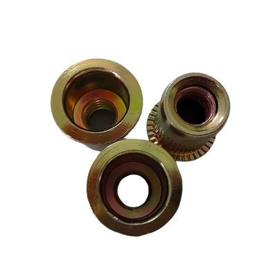 일반 산업 경제 노란색 주황 접착 된 탄소 강철 얇은 잎을위한 오픈 리벳 견과류