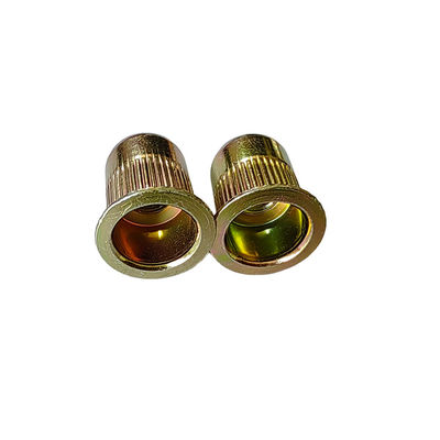 일반 산업 경제 노란색 주황 접착 된 탄소 강철 얇은 잎을위한 오픈 리벳 견과류