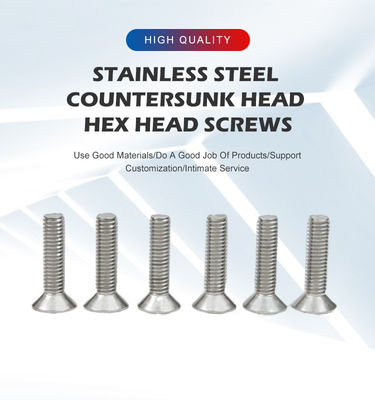 크로스 Recessed Countersunk 머리와 신뢰할 수있는 스테인레스 스틸 소켓 스크루
