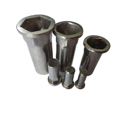 스테인레스 스틸 평면 머리 반 헥스 폐쇄 끝 리빗 견과류 자동차 카드미엄 접착