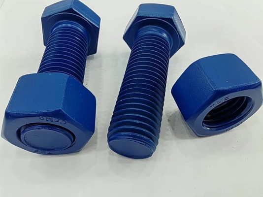 스테인레스 스틸 긴 이중 끝 스터드 스틱 PTFE 마무리 헥스 너트 세트 10mm-1000mm