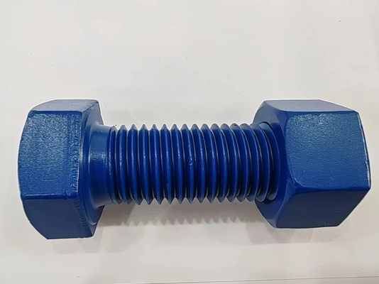 스테인레스 스틸 긴 이중 끝 스터드 스틱 PTFE 마무리 헥스 너트 세트 10mm-1000mm