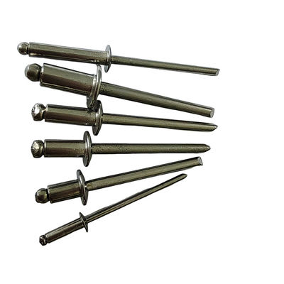 스테인리스 스틸 4.0mm 오픈 엔드 블라인드 리베트 둥근 머리 설치가 쉽습니다 밝은 마무리