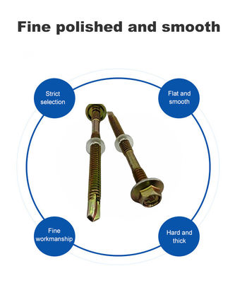 금속 성능의 고강도 결합을 위해 가연 된 자기 탭 지붕 나사