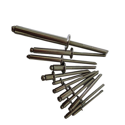 스테인리스 스틸 표준 리베트 3.0mm 오픈 엔드 블라인드 리베트 자연 색상 원형 머리