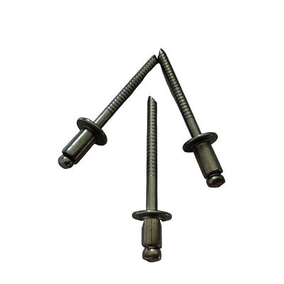표준 리베트 6.4mm 오픈 엔드 블라인드 둥근 머리 스테인레스 스틸