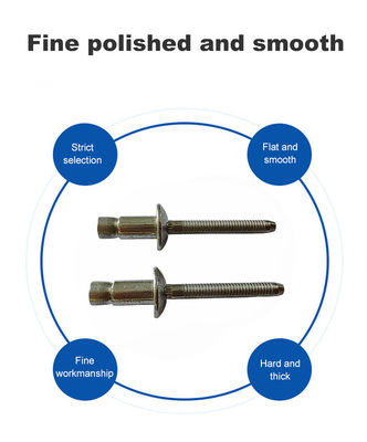 3.2mm 4.0mm 4.8mm 6.4mm 스테인리스 스틸 304/316 오픈 타입 돔 헤드 블라인드 리벳