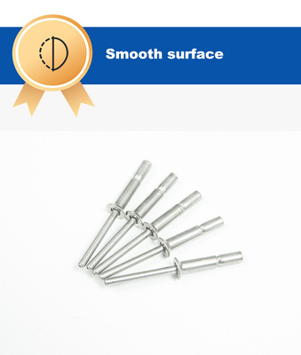 블라인드 리빗 4.8mm 6.4mm 인터클로크 스틸 돔 헤드 모노볼트 컵 타입 평면 마무리