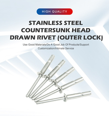 블라인드 리빗 4.8mm 6.4mm 인터클로크 스틸 돔 헤드 모노볼트 컵 타입 평면 마무리