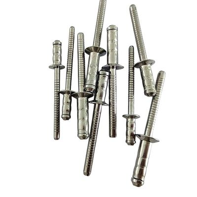 평면 머리 블라인드 리벳 스테인리스 스틸 304 3.2mm 4.0mm 4.8mm 6.4mm 오픈 엔드 멀티 그립