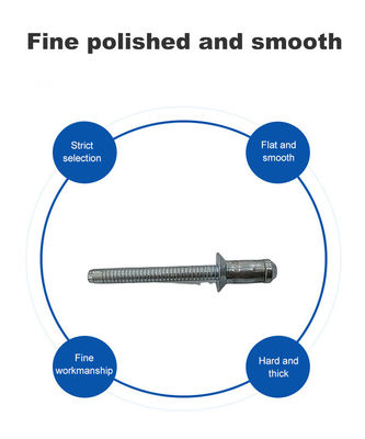 제어 탄소 강철 반 침몰 머리 싱글 드럼 유니그립 블라인드 니트 3.2mm 4mm 4.8mm