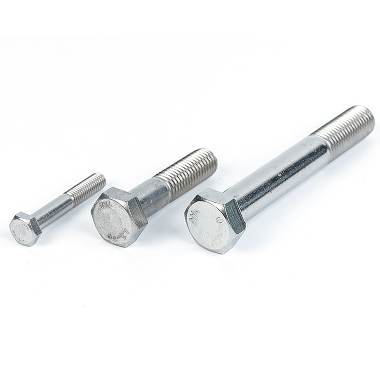 맞춤형 DIN931 스테인리스 스틸 등급 5.8 M6 * 25mm 헥스 볼트