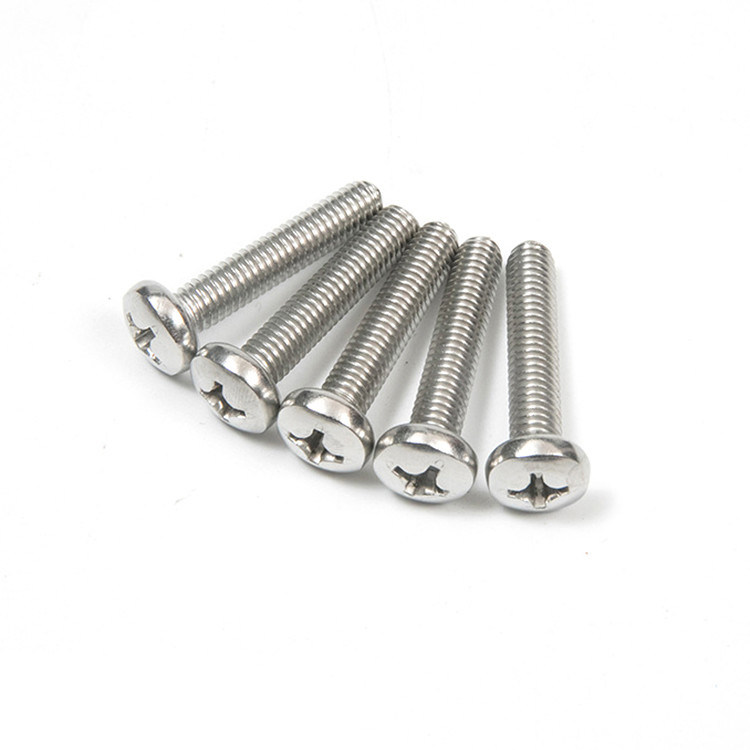 스테인리스 스틸 크로스 필립스 원형 판 헤드 볼트 스크루 M3 M4 M5 M6 M8 GB818 304 A2-40