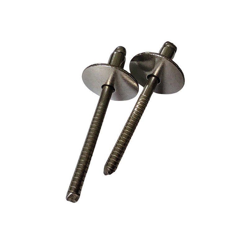 CNC 턴이 장착 된 개방형 철 블라인드 리베트 빠른 조립을위한 큰 가장자리 둥근 머리