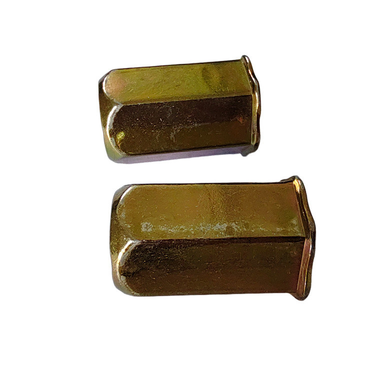 무료 샘플 얇은 잎을위한 풀 헥스 오픈 리벳 견과류 노란색 주황 접착 탄소 강철