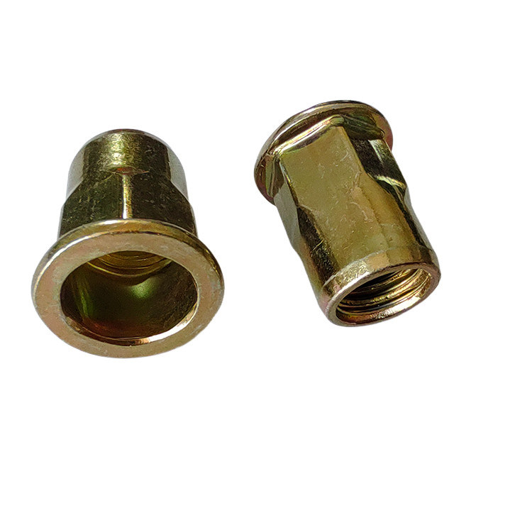 주황 흰색 평면 머리 반 헥스 스레드 리벳 견과류 가전용 노란색 주황 판