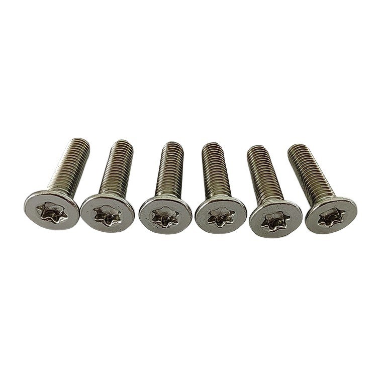 스테인리스 스틸 원형 평면 머리 토크스 나사 기계 자기 탭 나사 전체 스레드 M3 M10
