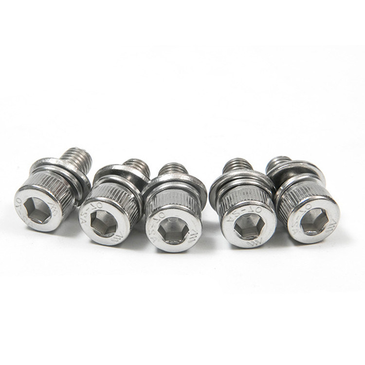 평면 마무리 스테인리스 스틸 조합 나사 내부 육각형 평면 스프링 세척기