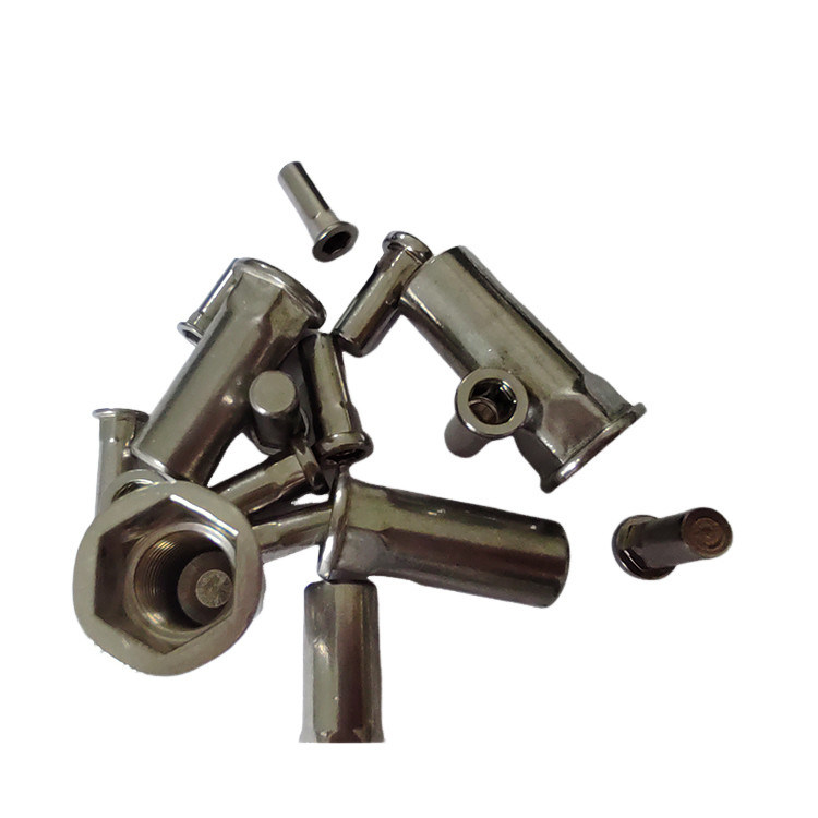 스테인레스 스틸 평면 머리 반 헥스 폐쇄 끝 리빗 견과류 자동차 카드미엄 접착