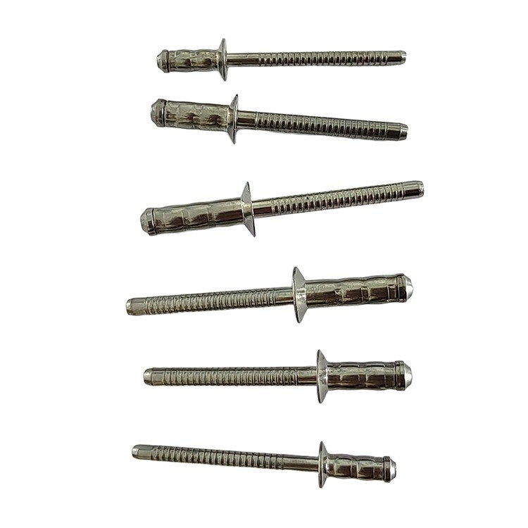 평면 머리 블라인드 리벳 스테인리스 스틸 304 3.2mm 4.0mm 4.8mm 6.4mm 오픈 엔드 멀티 그립